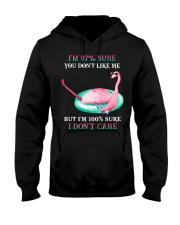 I DON'T CARE - FLAMINGO Hooded Sweatshirt tile