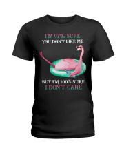 I DON'T CARE - FLAMINGO Ladies T-Shirt tile