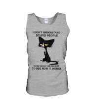 I DON'T UNDERSTAND STUPID PEOPLE Unisex Tank tile