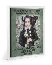 Salem Sanctuary for Wayward Cats Wall Art Floating Framed Canvas Prints White tile