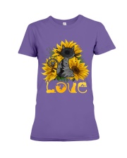 LOVE CAT SUNFLOWER Premium Fit Ladies Tee tile