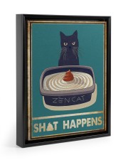 SH HAPPENS Floating Framed Canvas Prints Black tile