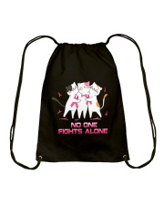 NO ONE FIGHTS ALONE Drawstring Bag tile