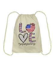 GEOGRAPHY TEACHER Drawstring Bag tile