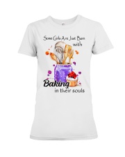 BORN WITH BAKING Premium Fit Ladies Tee tile