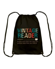 VINTAGE READER Drawstring Bag tile