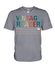 VINTAGE READER V-Neck T-Shirt tile
