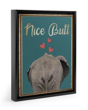 NICE BUTT Floating Framed Canvas Prints Black tile