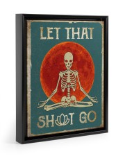 LET THAT SH GO Floating Framed Canvas Prints Black tile