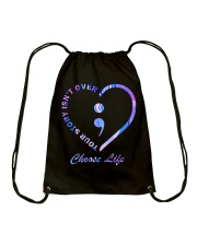 CHOOSE LIFE YOUR STORY ISN'T OVER Drawstring Bag tile