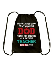 FATHER'S DAY TEACHER Drawstring Bag tile
