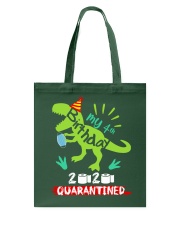 MY 4th Birthday t-rex Tote Bag tile