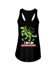 MY 4th Birthday t-rex Ladies Flowy Tank tile