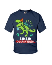 MY 4th Birthday t-rex Youth T-Shirt front