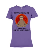 I LOVE BEING ME Premium Fit Ladies Tee tile