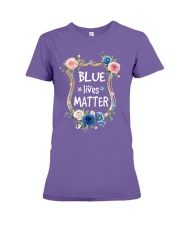 BLUE LIVES MATTER Premium Fit Ladies Tee tile