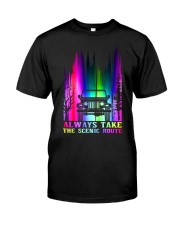 ALWAYS TAKE THE SCENIC ROUTE ABDUCTION Premium Fit Mens Tee tile