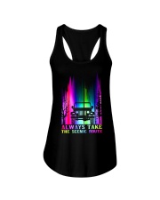 ALWAYS TAKE THE SCENIC ROUTE ABDUCTION Ladies Flowy Tank tile
