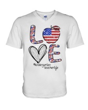 KINDERGARTEN V-Neck T-Shirt tile