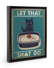 LET THAT SH GO Floating Framed Canvas Prints Black tile