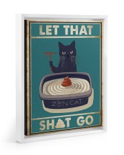 LET THAT SH GO Floating Framed Canvas Prints White tile