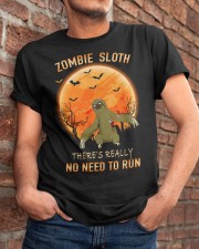ZOMBIE SLOTH NO NEED TO RUN Classic T-Shirt apparel-classic-tshirt-lifestyle-26