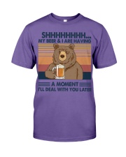 MY BEER AND I ARE HAVING A MOMENT Premium Fit Mens Tee tile