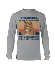 MY BEER AND I ARE HAVING A MOMENT Long Sleeve Tee tile