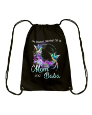 MOM AND BABA Drawstring Bag tile