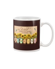 BE KIND SUNFLOWER POSTER Mug tile