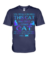 I Really Do Need This Cat and That Cat V-Neck T-Shirt tile