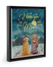 I Love You To The Moon and Back Poster Floating Framed Canvas Prints Black tile