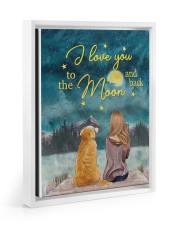 I Love You To The Moon and Back Poster Floating Framed Canvas Prints White tile