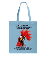 ATTENTION CHICKEN Tote Bag tile