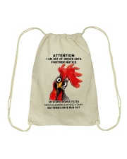 ATTENTION CHICKEN Drawstring Bag tile