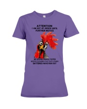 ATTENTION CHICKEN Premium Fit Ladies Tee tile