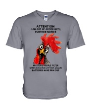 ATTENTION CHICKEN V-Neck T-Shirt tile