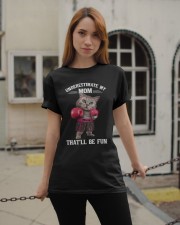 UNDRESTIMATE MY MOM Classic T-Shirt apparel-classic-tshirt-lifestyle-19