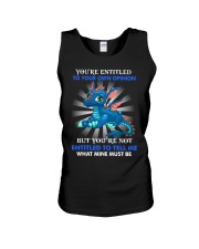 YOU'RE ENTITLED TO YOUR OWN OPINION Unisex Tank tile