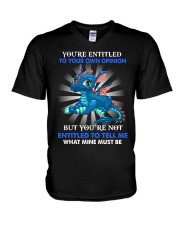 YOU'RE ENTITLED TO YOUR OWN OPINION V-Neck T-Shirt tile