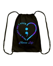 CHOOSE LIFE YOUR STORY ISN'T OVER Drawstring Bag tile