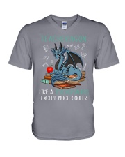TEACHERAGON V-Neck T-Shirt tile