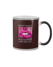 BREAST CANCER WARRIOR SHE GOT MAD HUSTLE Color Changing Mug tile