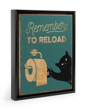 REMEMBER TO RELOAD Floating Framed Canvas Prints Black tile