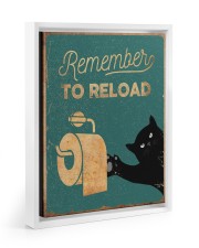 REMEMBER TO RELOAD Floating Framed Canvas Prints White tile