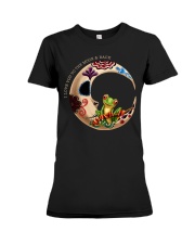 I love you to the moon and back Premium Fit Ladies Tee tile