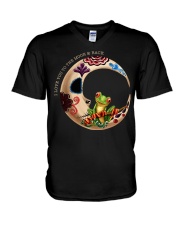 I love you to the moon and back V-Neck T-Shirt tile