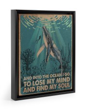 AND INTO THE OCEAN I GO POSTER Floating Framed Canvas Prints Black tile