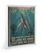 AND INTO THE OCEAN I GO POSTER Floating Framed Canvas Prints White tile
