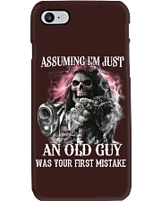 ASSUMING I'M JUST AN OLD GUY WAS YOUR 1ST MISTAKE Phone Case tile